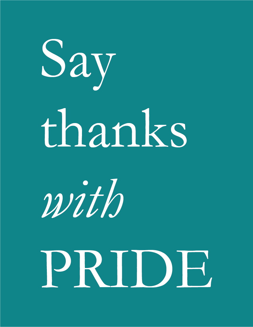 Say thanks with PRIDE